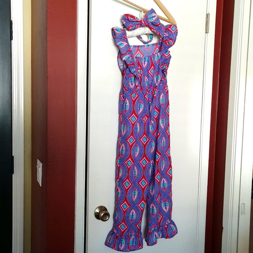 Oshkosh romper bell bottoms girl size 5t